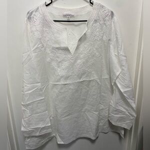 White Embroidered Womens Shirt